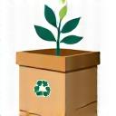 Icon of a recyclable cardboard box.